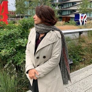 ZARA Trench Coat Women's M light Khaki Belted Mid Length